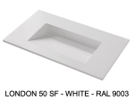 Plan vasque lavabo sur mesure : L 60 à 201 x P 40 à 51 cm, finition lisse mate, 10 couleurs au choix, Anti bactérien, résine Akrytan® teinté dans la masse, Livraison Offerte.